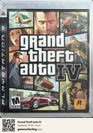 Grand Theft Auto IV PlayStation 3, NTSC box front