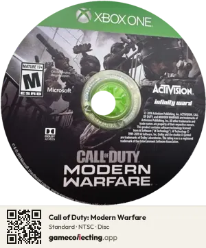 Call of Duty: Modern Warfare Xbox One, NTSC disc