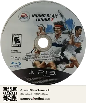Grand Slam Tennis 2 PlayStation 3, NTSC disc