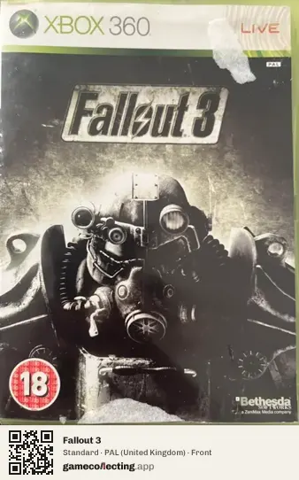 Fallout 3 Xbox 360, United Kingdom box front