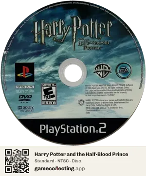 Harry Potter and the Half-Blood Prince PlayStation 2, NTSC disc