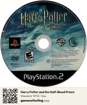 Harry Potter and the Half-Blood Prince PlayStation 2, NTSC disc