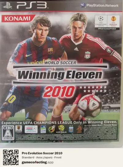 Pro Evolution Soccer 2010 PlayStation 3, Asia box front