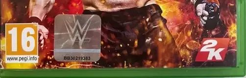 WWE 2K17, the PEGI square on its front