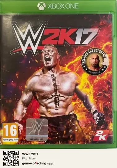 WWE 2K17 Xbox One, PAL box front