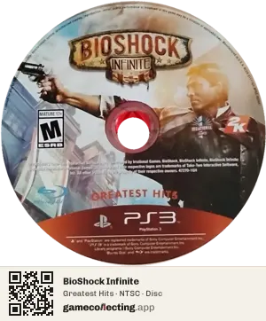 BioShock Infinite PlayStation 3, NTSC disc
