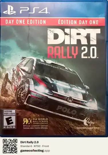 Dirt Rally 2.0 PlayStation 4, NTSC box front