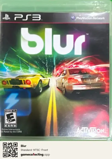 Blur PlayStation 3, NTSC box front