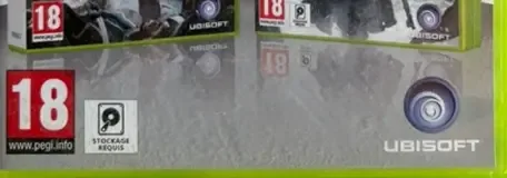 Assassin's Creed IV: Black Flag / Assassin's Creed Rogue, the PEGI square on its front