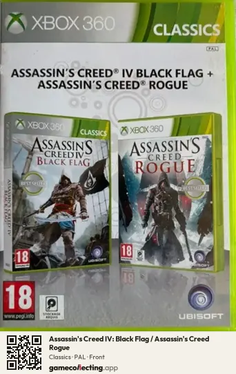 Assassin's Creed IV: Black Flag / Assassin's Creed Rogue Xbox 360, PAL box front