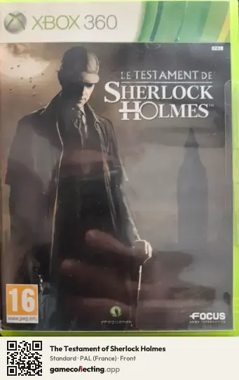 The Testament of Sherlock Holmes Xbox 360, France box front