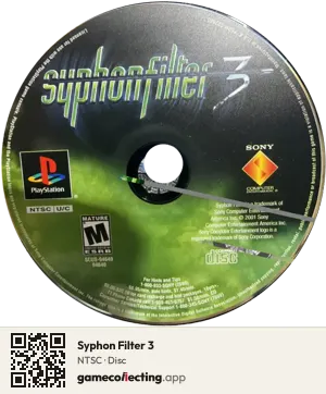 Syphon Filter 3 PlayStation, NTSC disc