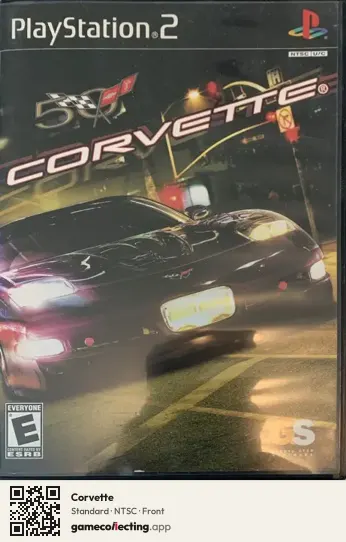 Corvette PlayStation 2, NTSC box front