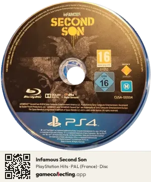 Infamous Second Son PlayStation 4, PAL disc
