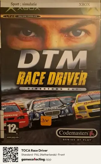 TOCA Race Driver Xbox, Netherlands box front