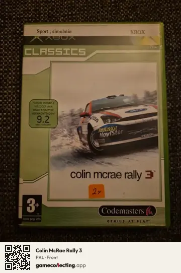 Colin McRae Rally 3 Xbox, PAL box front