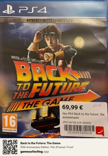 Back to the Future: The Game PlayStation 4, France box front