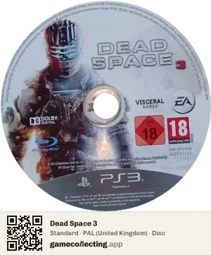 Dead Space 3 PlayStation 3, PAL disc