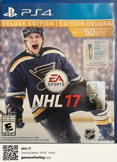 NHL 17 PlayStation 4, NTSC box front