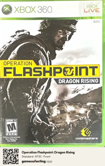 Operation Flashpoint: Dragon Rising Xbox 360, NTSC box front