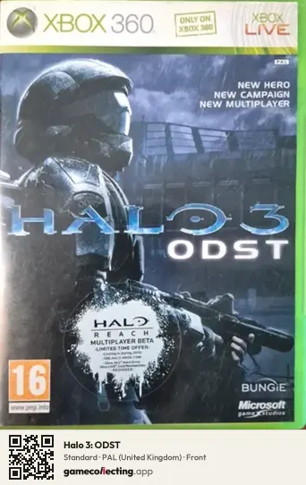 Halo 3: ODST Xbox 360, United Kingdom box front