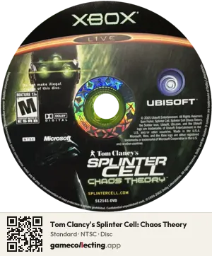 Tom Clancy's Splinter Cell: Chaos Theory Xbox, NTSC disc