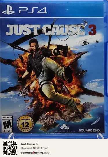 Just Cause 3 PlayStation 4, NTSC box front
