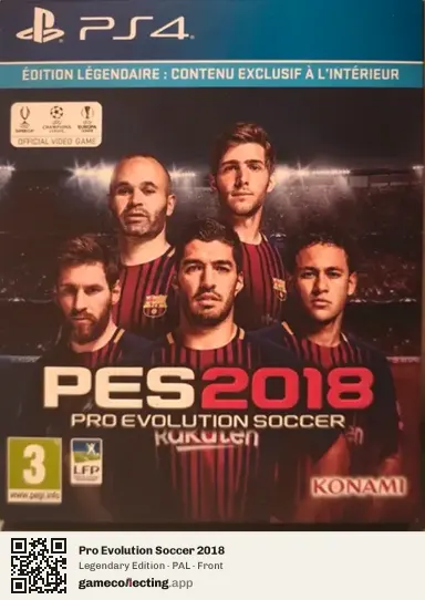 Pro Evolution Soccer 2018 PlayStation 4, PAL box front