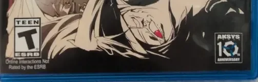 Guilty Gear Xrd Revelator, the ESRB box on its front