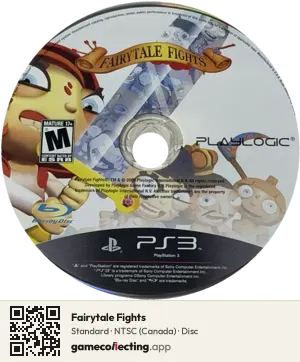Fairytale Fights PlayStation 3, NTSC disc