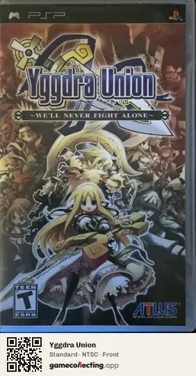 Yggdra Union PlayStation Portable, NTSC box front