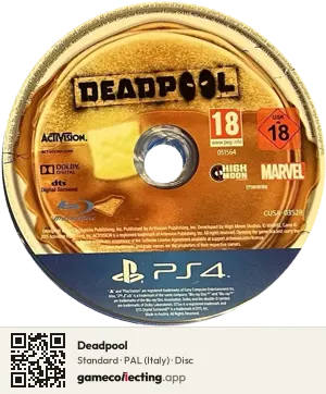 Deadpool PlayStation 4, PAL disc