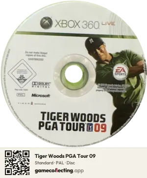Tiger Woods PGA Tour 09 Xbox 360, PAL disc