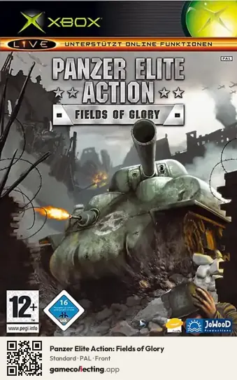 Panzer Elite Action: Fields of Glory Xbox, PAL box front