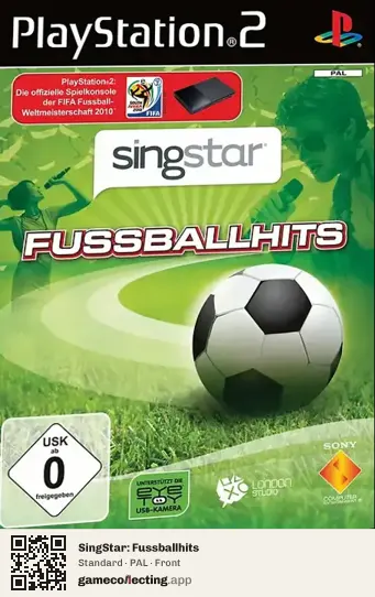 SingStar: Fussballhits PlayStation 2, PAL box front