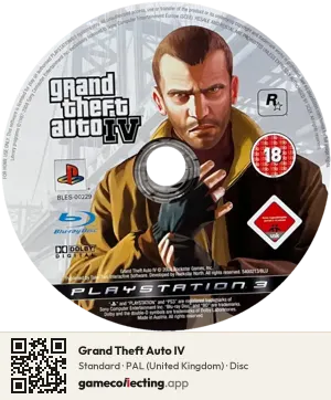 Grand Theft Auto IV PlayStation 3, PAL disc