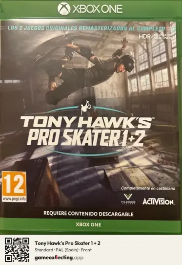 Tony Hawk's Pro Skater 1 + 2 Xbox One, Spain box front
