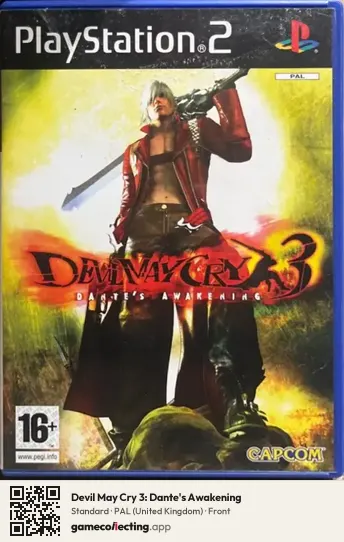 Devil May Cry 3: Dante's Awakening PlayStation 2, United Kingdom box front