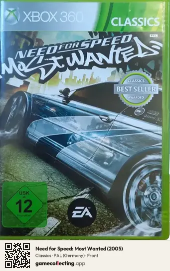 Need for Speed: Most Wanted (2005) Xbox 360, Germany box front