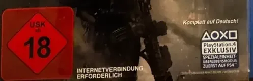 Call of Duty: Modern Warfare, the USK square on its front