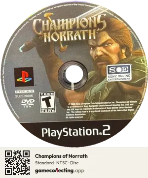 Champions of Norrath PlayStation 2, NTSC disc