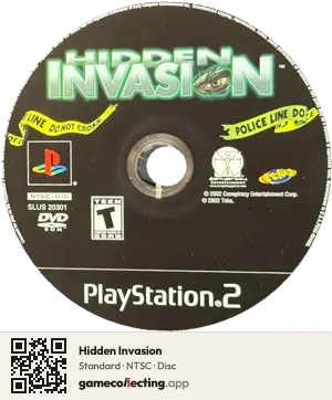 Hidden Invasion PlayStation 2, NTSC disc