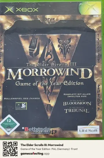 The Elder Scrolls III: Morrowind Xbox, Germany box front