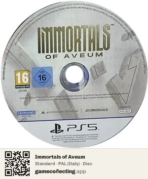 Immortals of Aveum PlayStation 5, PAL disc