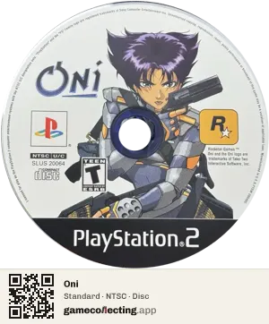 Oni PlayStation 2, NTSC disc