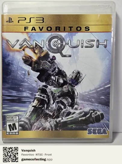 Vanquish PlayStation 3, NTSC box front