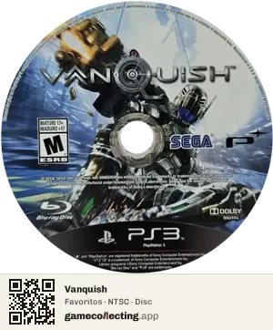 Vanquish PlayStation 3, NTSC disc