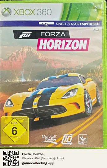 Forza Horizon Xbox 360, Germany box front