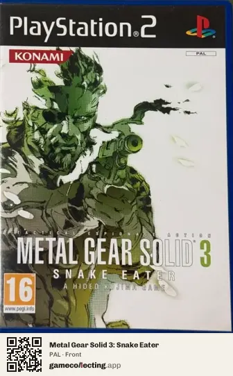 Metal Gear Solid 3: Snake Eater PlayStation 2, PAL box front