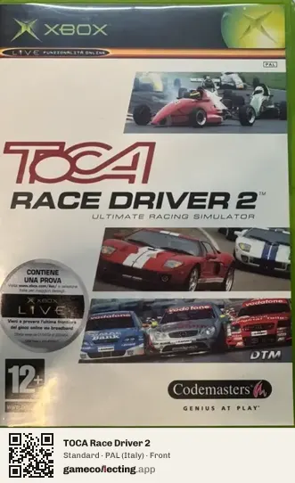 TOCA Race Driver 2 Xbox, Italy box front